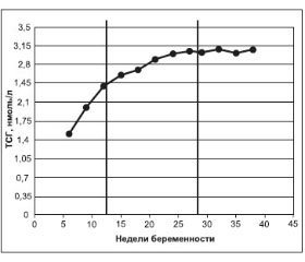 Physiological changes of the thyroid gland function in pregnancy